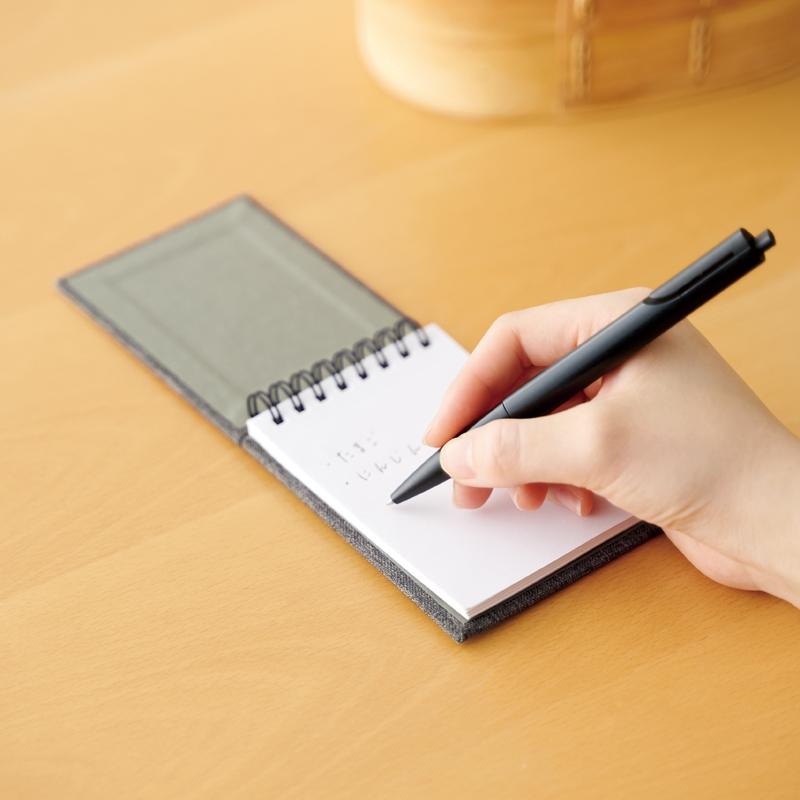 リサイクルPET生地使用リングメモ帳（261044）画像-4