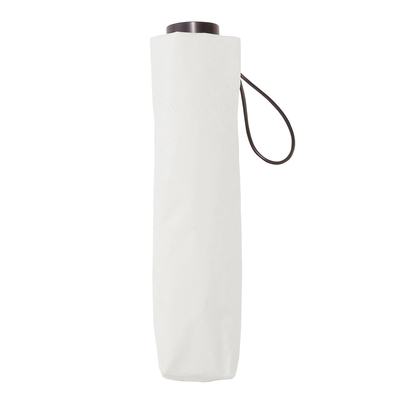 ベーシック男女兼用晴雨兼用折りたたみ傘(オフホワイト)（261451）画像-3