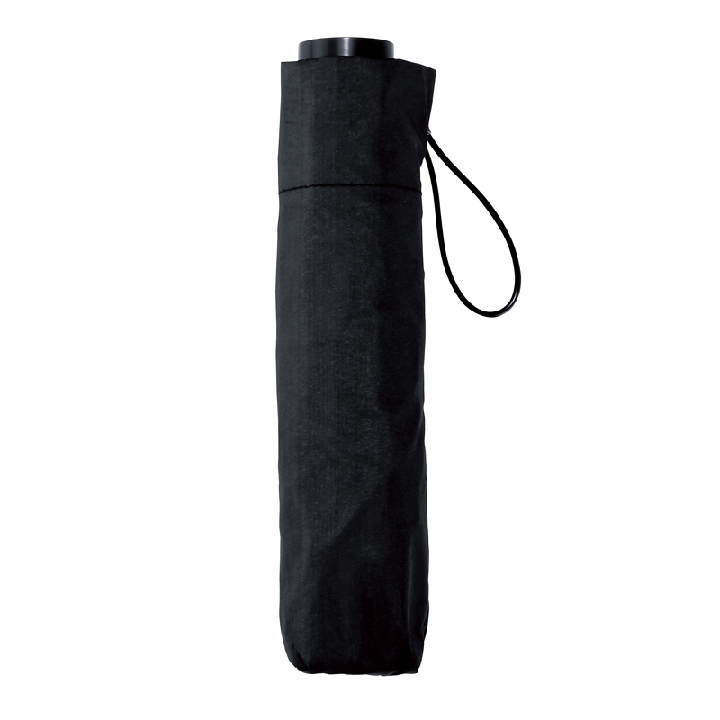 ベーシック男女兼用晴雨兼用折りたたみ傘(ブラック)（261452）画像-3