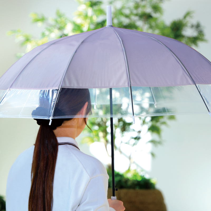 ジェムブレラ12本骨ジャンプ傘(パープル)（261462）画像-4