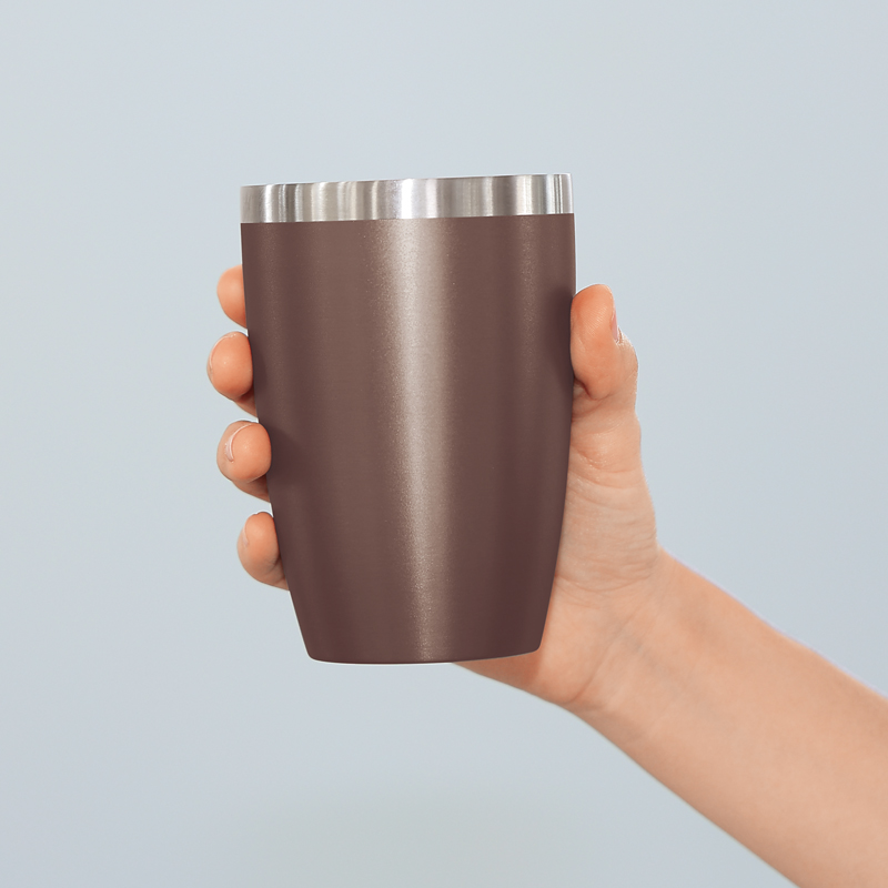 セラミック加工真空二重構造ステンレスタンブラー(グレージュ)（261481）画像-3