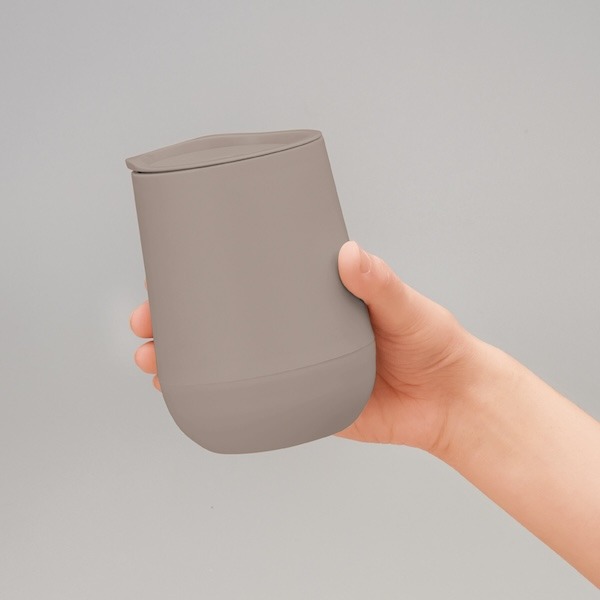 蓋付き二重構造ラウンドタンブラー(グレー)（261491）画像-2