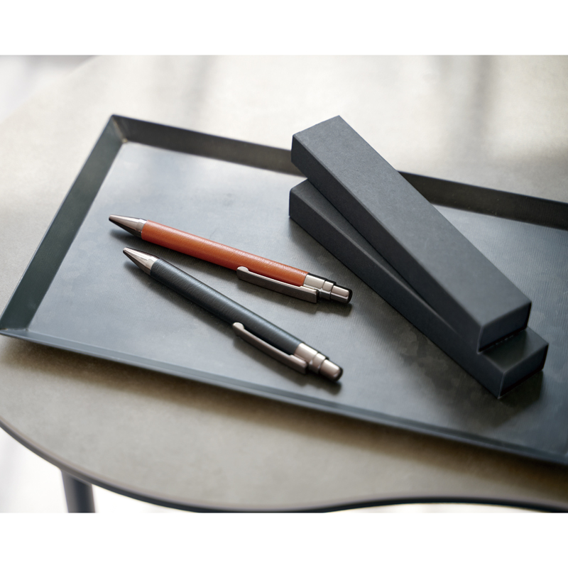 レザー調ボールペン(ブラウン)（261611）画像-3