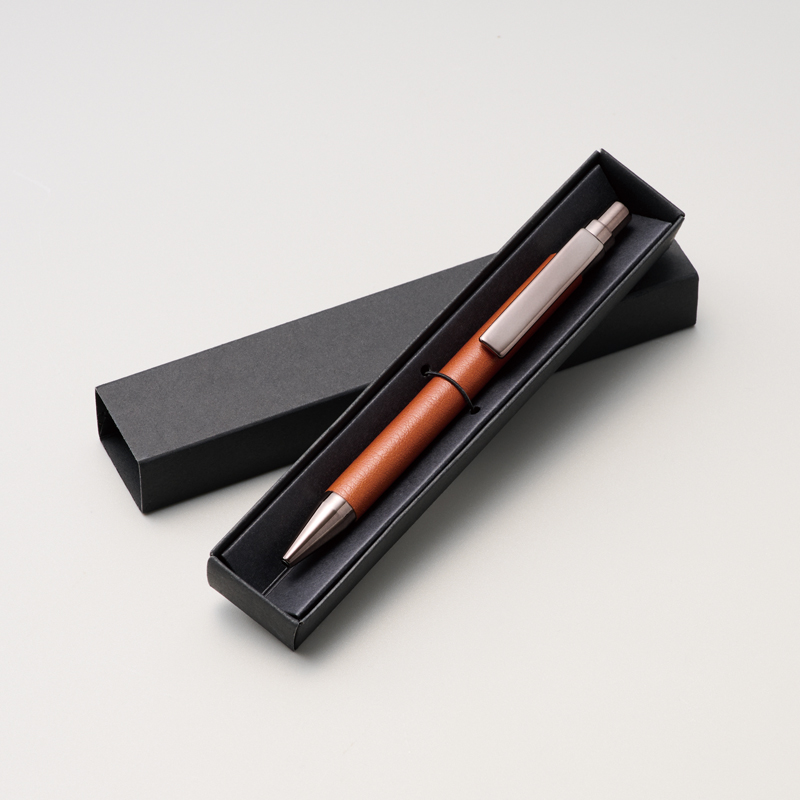 レザー調ボールペン(ブラウン)（261611）画像-4