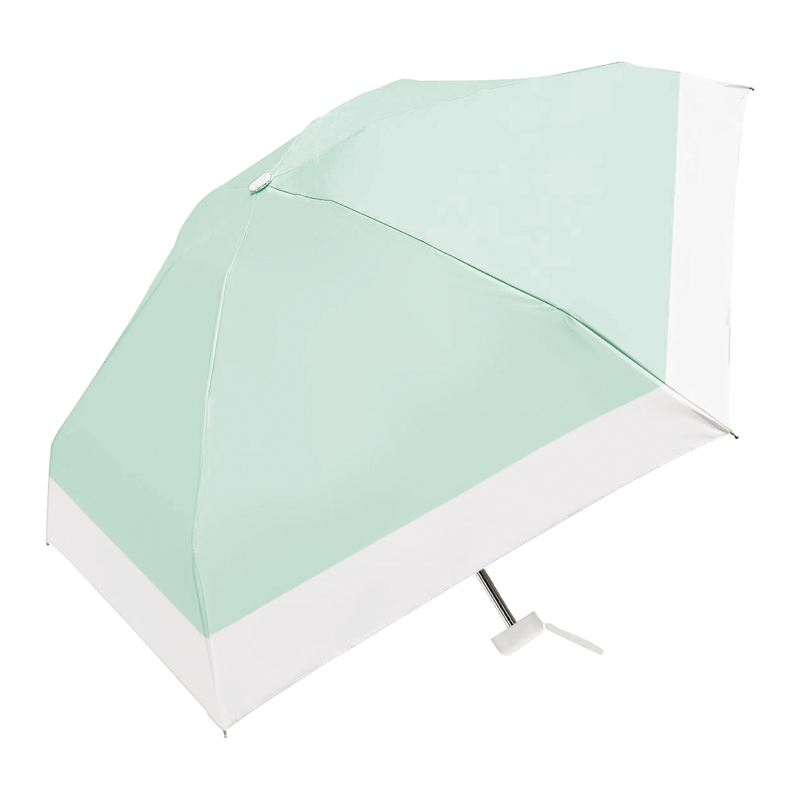 UVコンパクトバイカラー晴雨兼用折りたたみ傘(ミントグリーン)