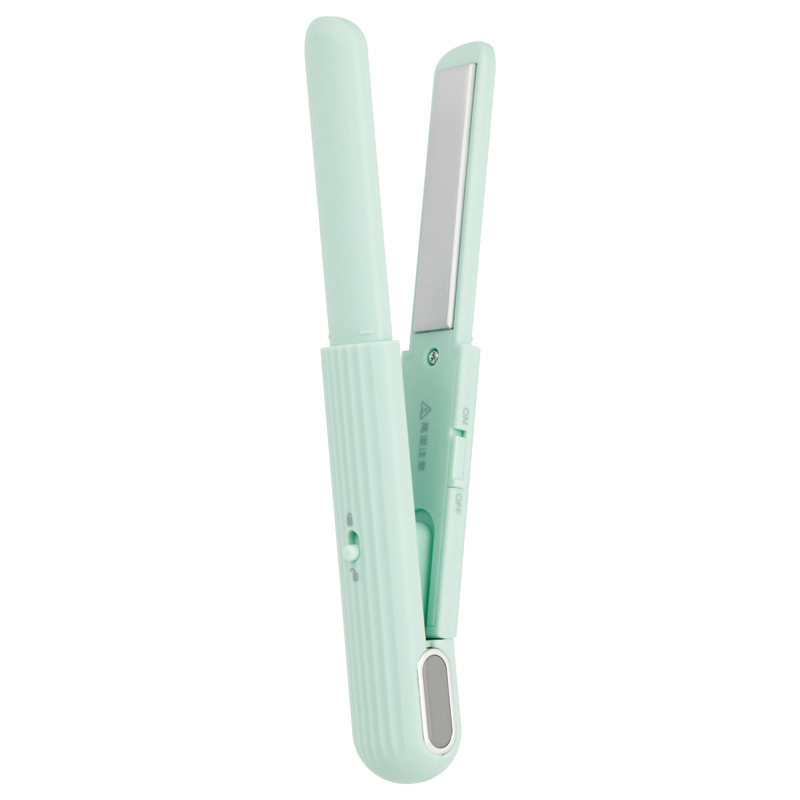 USB給電式コンパクトヘアアイロン(グリーン)
