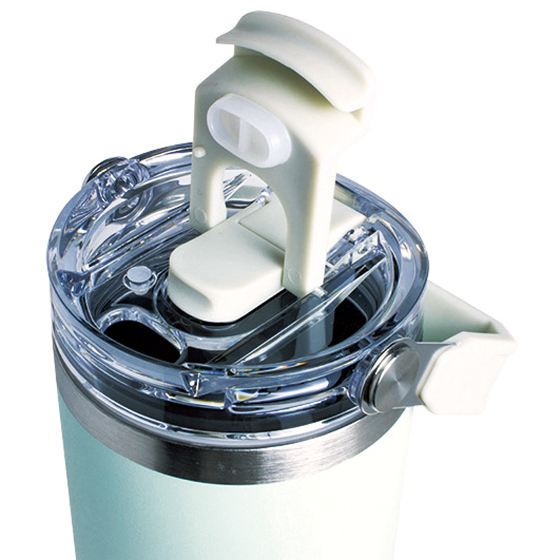 アンサンブル・ハンドル付き真空二重2WAYタンブラー(ストロー付き)600ml(グリーン)(267472)画像-6