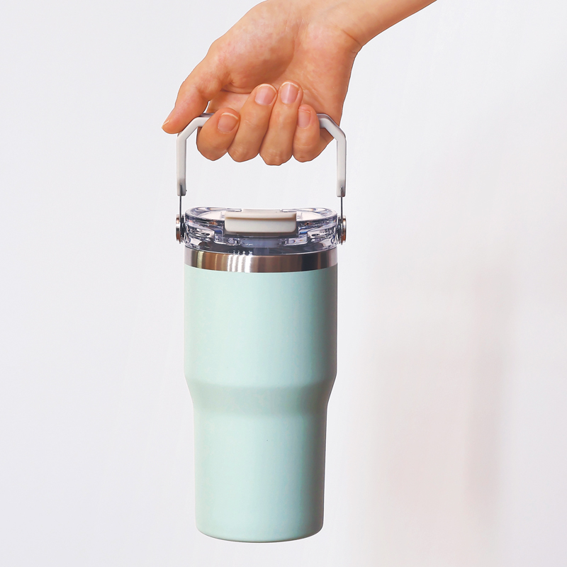 アンサンブル・ハンドル付き真空二重2WAYタンブラー(ストロー付き)600ml(グリーン)(267472)画像-7