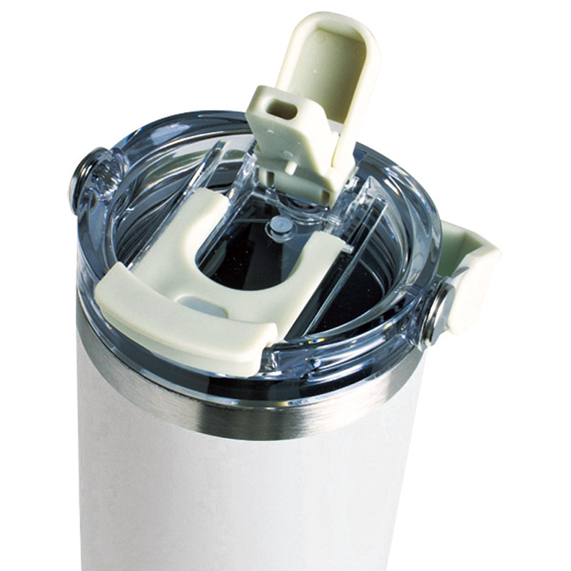 アンサンブル･ハンドル付き真空二重2WAYタンブラー(ストロー付き)600ml(グレー)（267473）画像-2