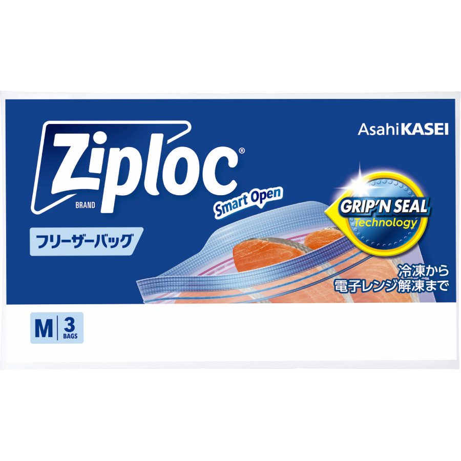 ジップロック フリーザーバッグ 〔M〕 3枚・PP袋入り/既製品