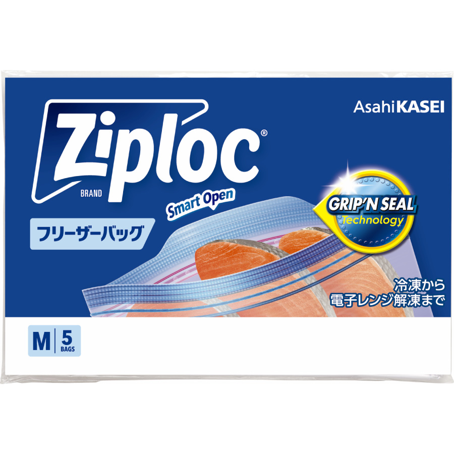ジップロック フリーザーバッグ 〔M〕 5枚・PP袋入り/既製品