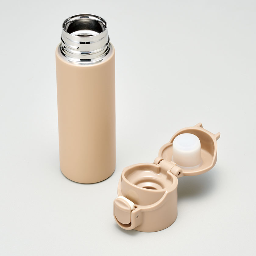 片手で飲めるワンタッチミニボトル140ml(ベージュ)（B3833-3）画像-2
