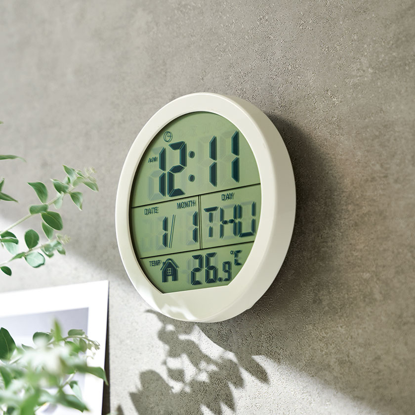 表示が見やすい丸時計（D3818）画像-5