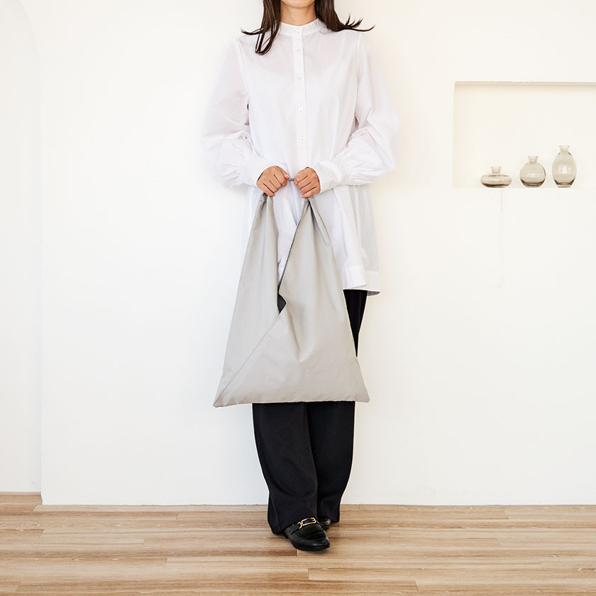 トライアングルトートバッグ(グレー)（E3861-1）画像-5