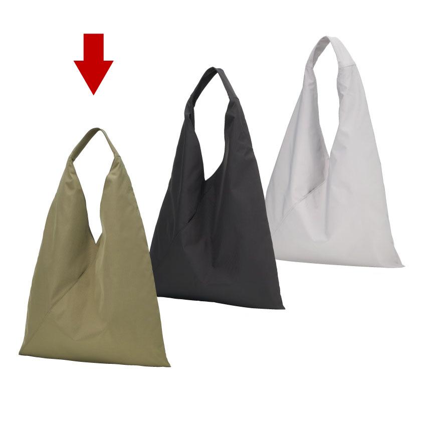 トライアングルトートバッグ(カーキ)