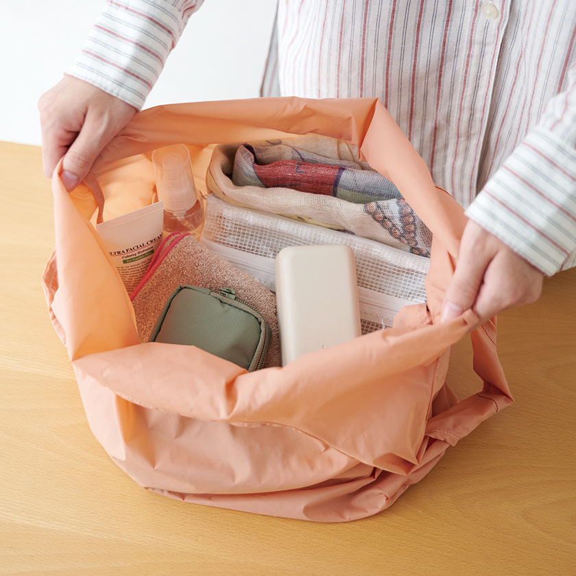 ミニ収納ナイロンバッグ(イエロー)(E3863-2)画像-4