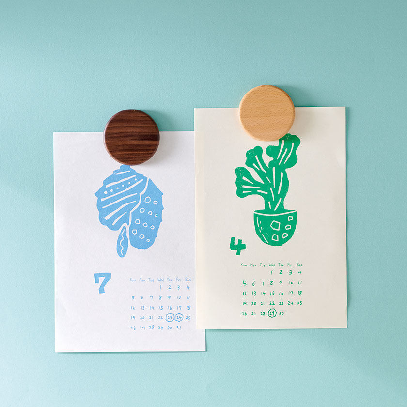 ウッド丸型マグネット(ブラウン)(M3885-1)画像-3