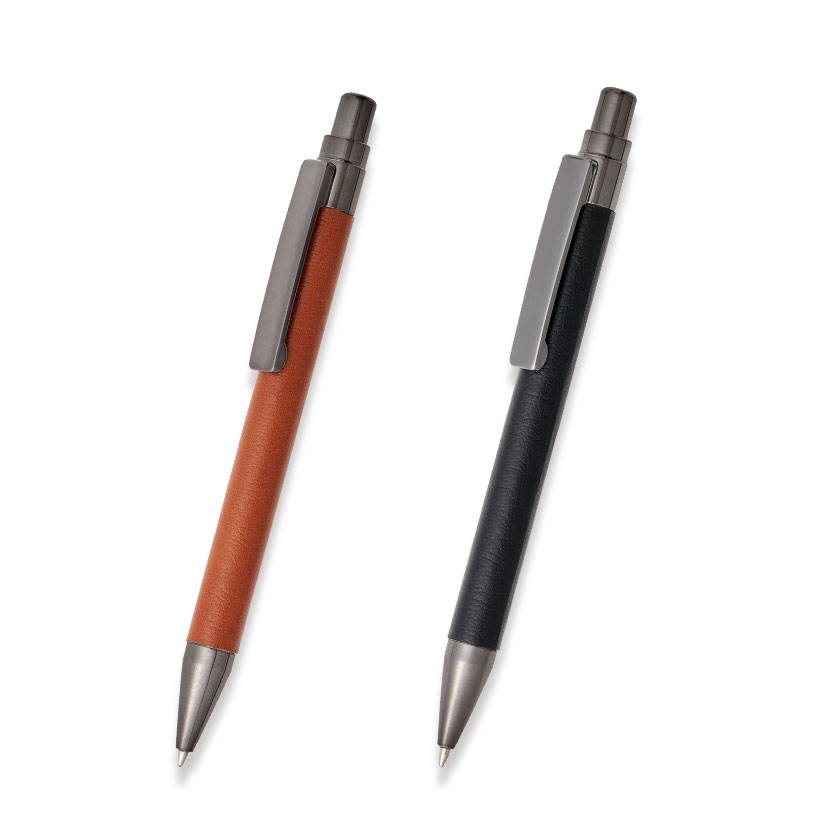 レザー調ボールペン(ブラック)