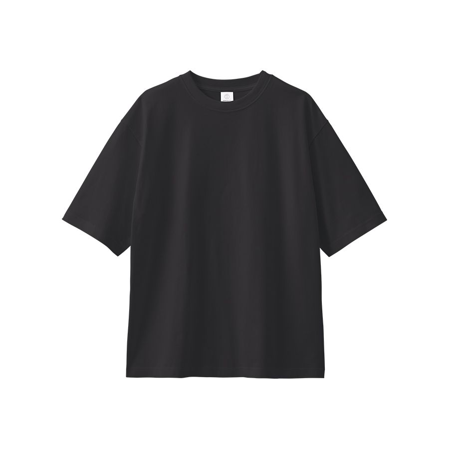 カスタムデザインオーガニックコットンTシャツ7.4オンス オーバーサイズ（XXXL）　チャコールブラック（TA1-0002-009-15）画像-1