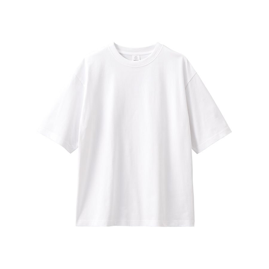 カスタムデザインオーガニックコットンTシャツ7.4オンス オーバーサイズ（L）　ナチュラルホワイト（TA1-0002-044-12）画像-1