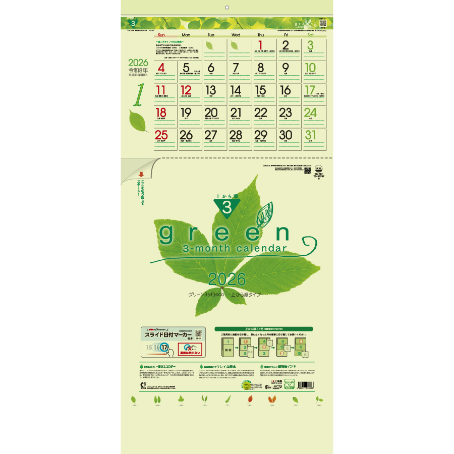 グリーン3ヶ月eco -上から順タイプ-