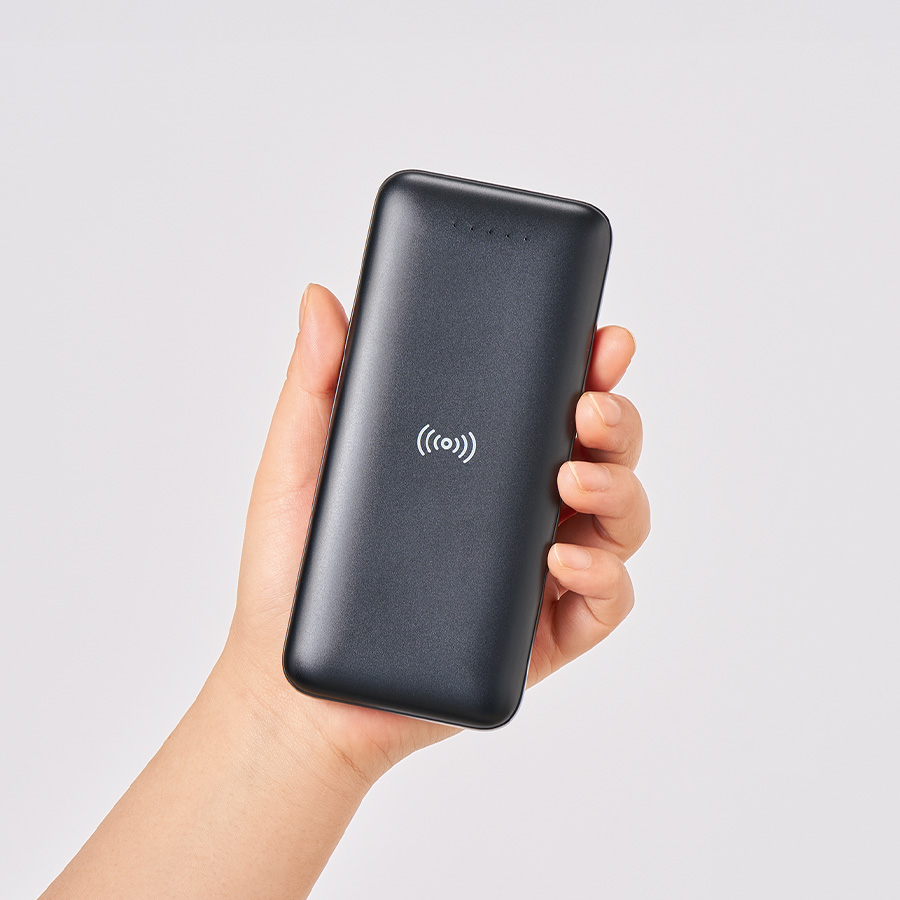 ワイヤレスシンプルモバイルチャージャー10000　ブラック（TE-0024-009）画像-3