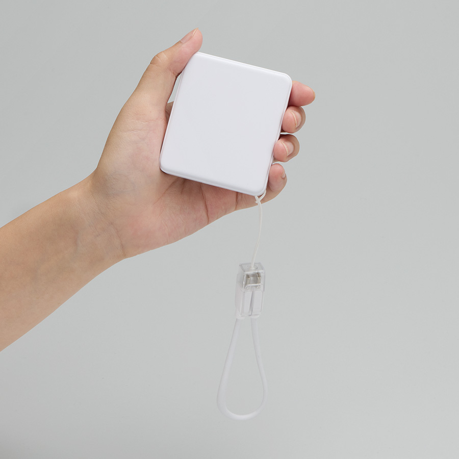 PD急速充電コードストラップ付モバイルチャージャー5000(全面印刷対応) ブラック(TE-0033-009)画像-2