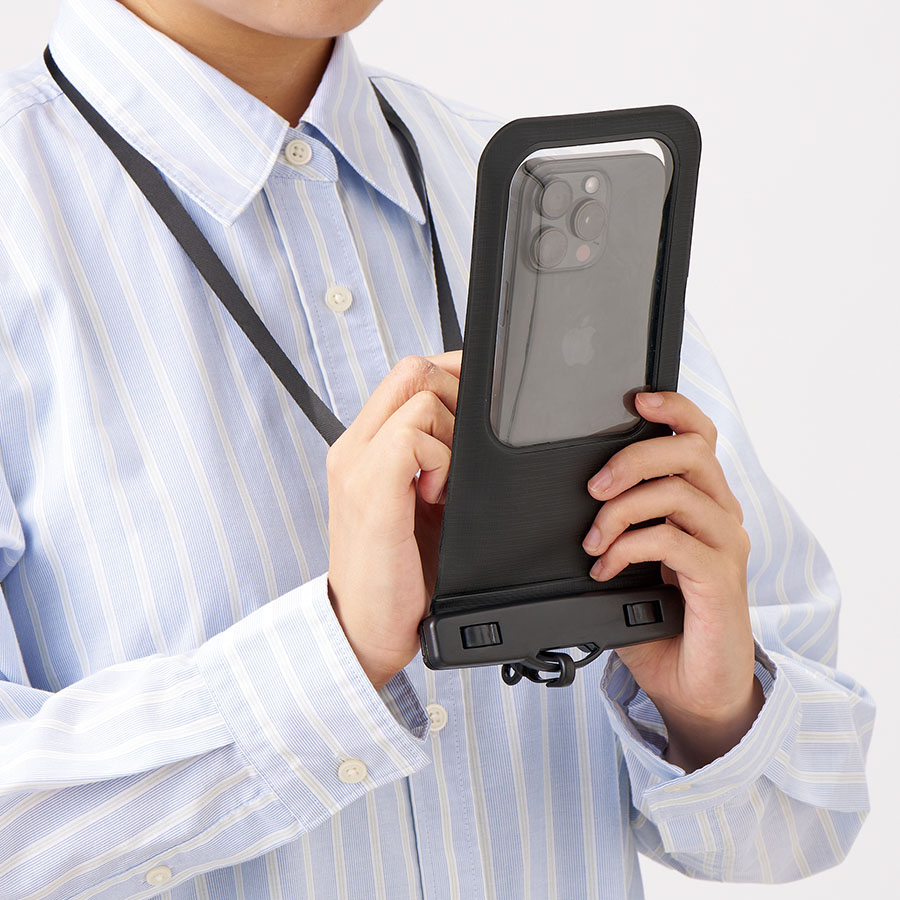 モバイルウォータープルーフポーチ 6.7インチ ver.2 ブラック(TE-0042-009)画像-4