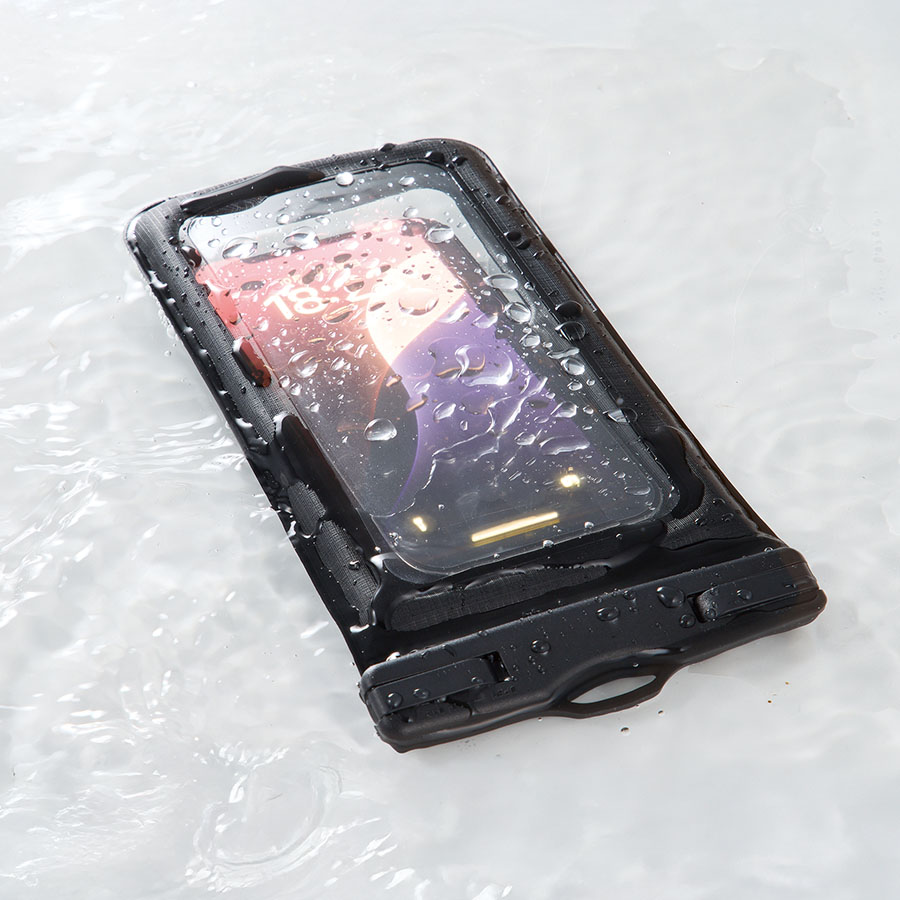 水に浮くモバイルウォータープルーフポーチ ブラック(TE-0043-009)画像-4