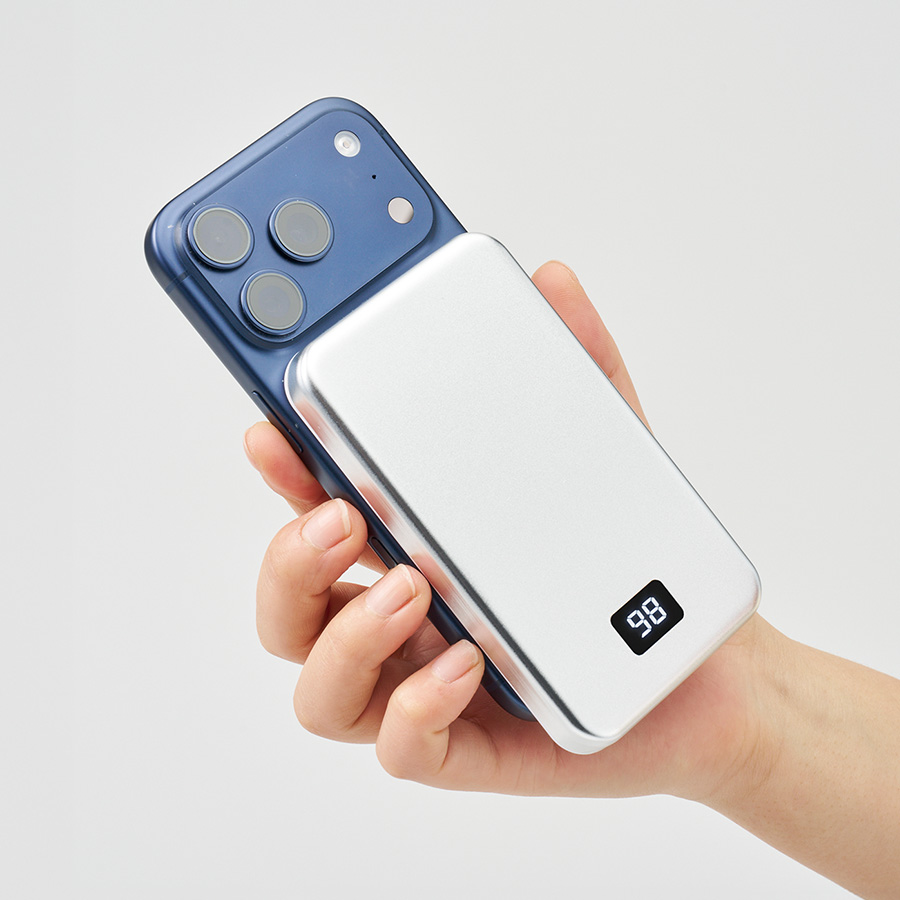 マグネット対応モバイルチャージャー5000(準固体使用) ブラック(TE-0052-009)画像-4