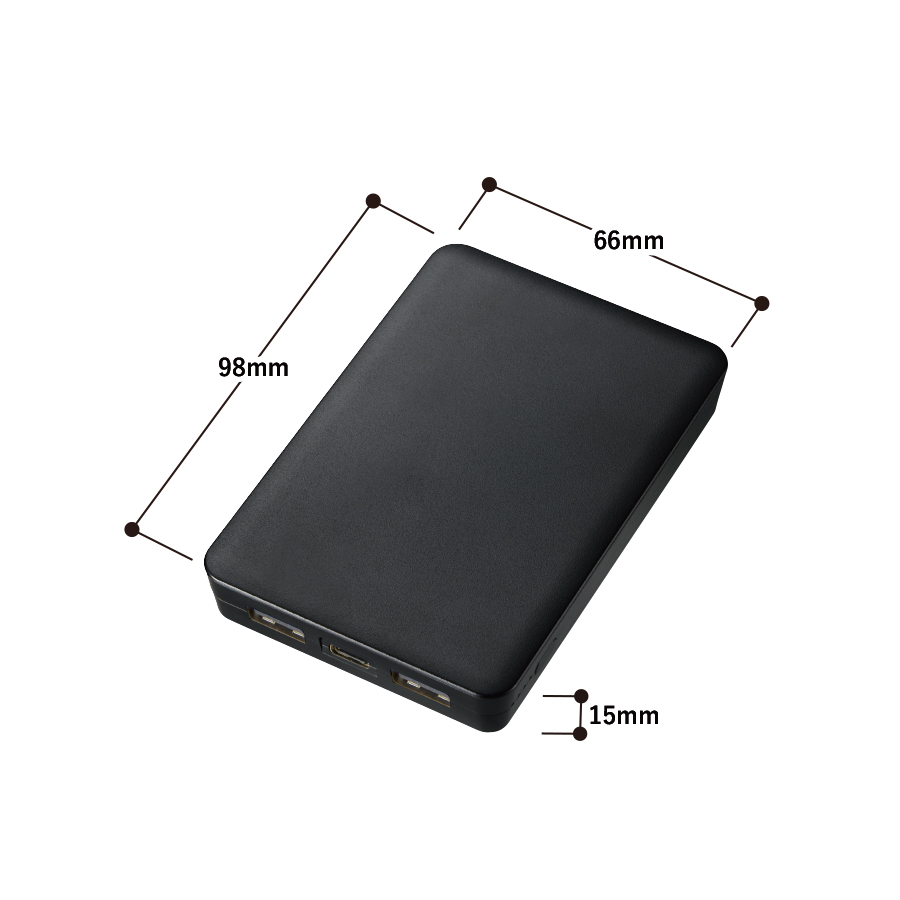 全面印刷できるモバイルチャージャー5000(リン酸鉄使用) ホワイト(TE-0055-044)画像-3