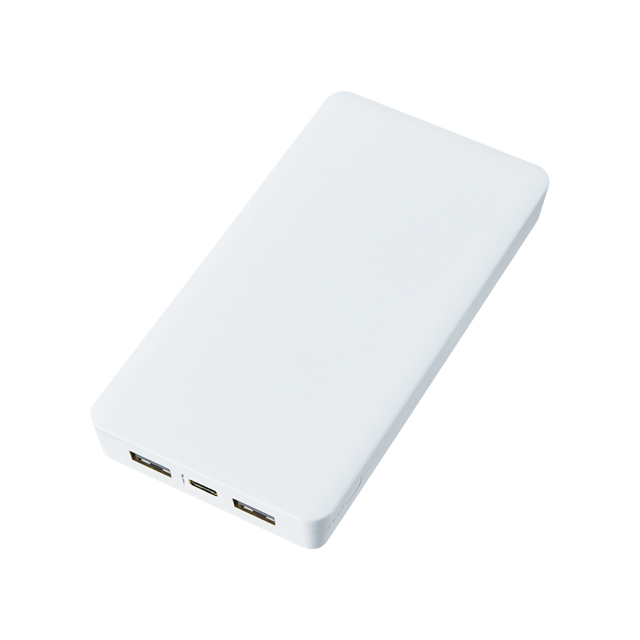 全面印刷できるモバイルチャージャー10000(リン酸鉄使用) ホワイト