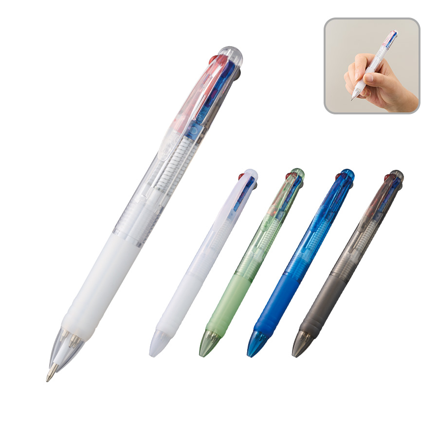 3色プラスワンボールペン(再生ABS)　ブルー（TF-0120-001）画像-3
