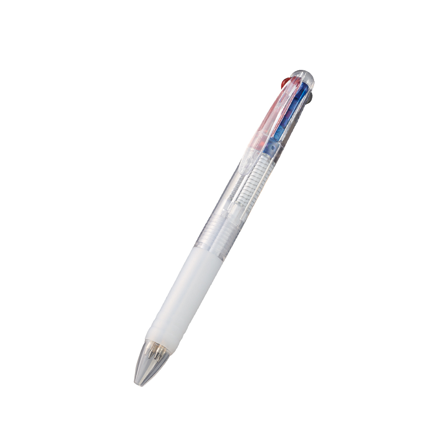 3色プラスワンボールペン(再生ABS)　クリア（TF-0120-004）画像-1