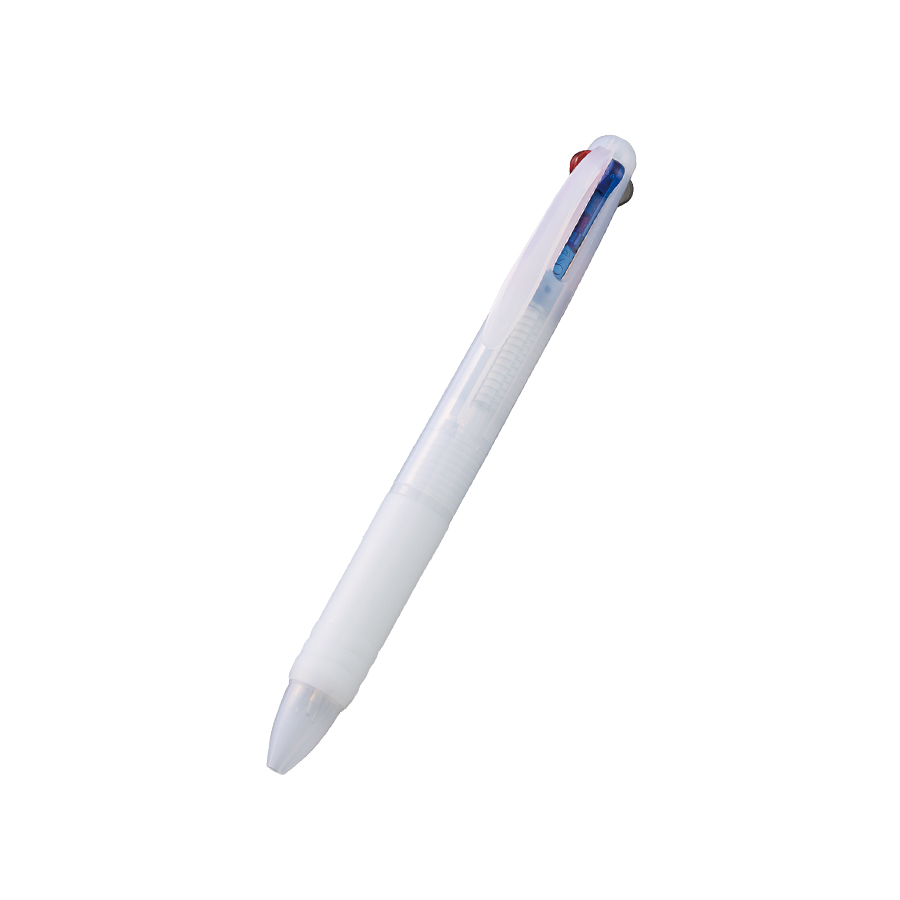 3色プラスワンボールペン(再生ABS)　ホワイト