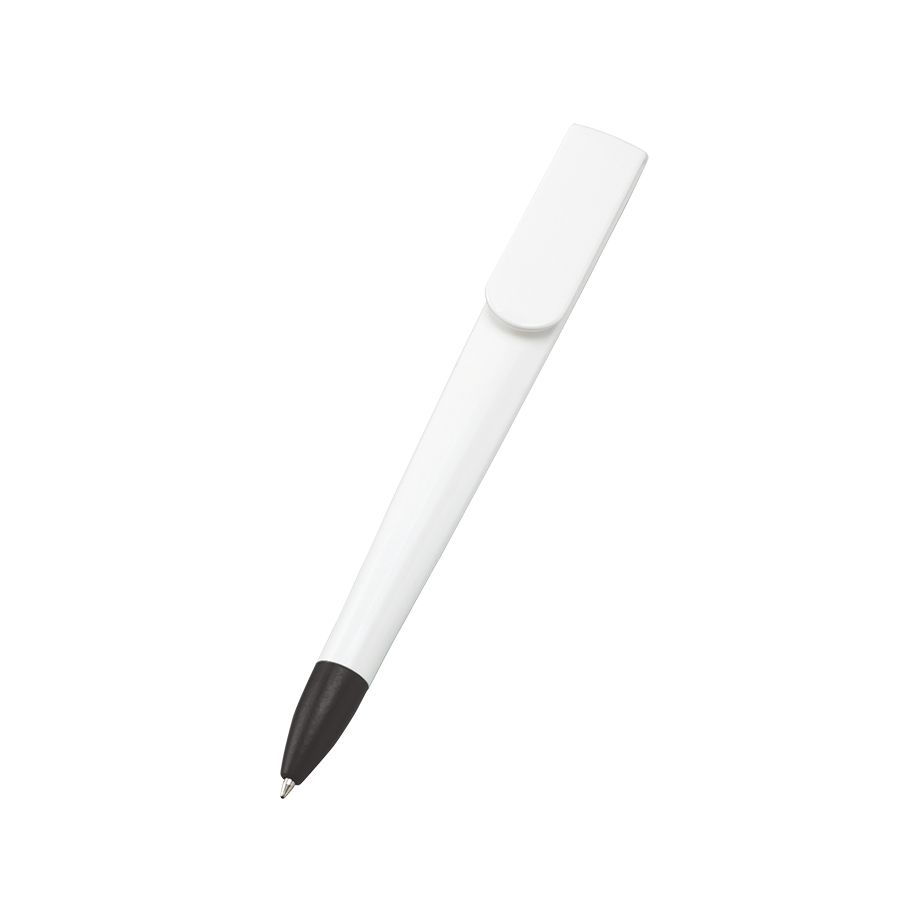 ラペルボールペン(再生ABS)　ホワイト（TF-0121-044）画像-1