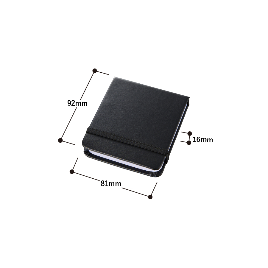 合皮カバー付箋セット(S) ブラック(TF-0170-009)画像-3