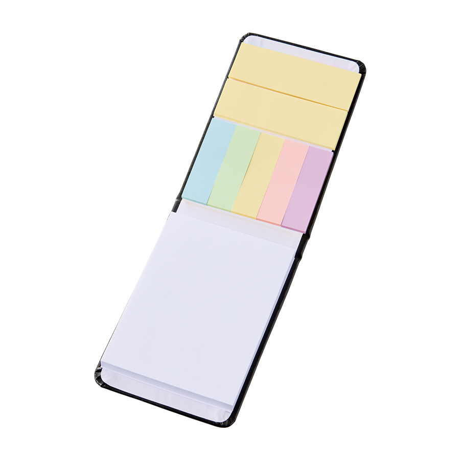 合皮カバー付箋セット(M) ブラック（TF-0171-009）画像-2