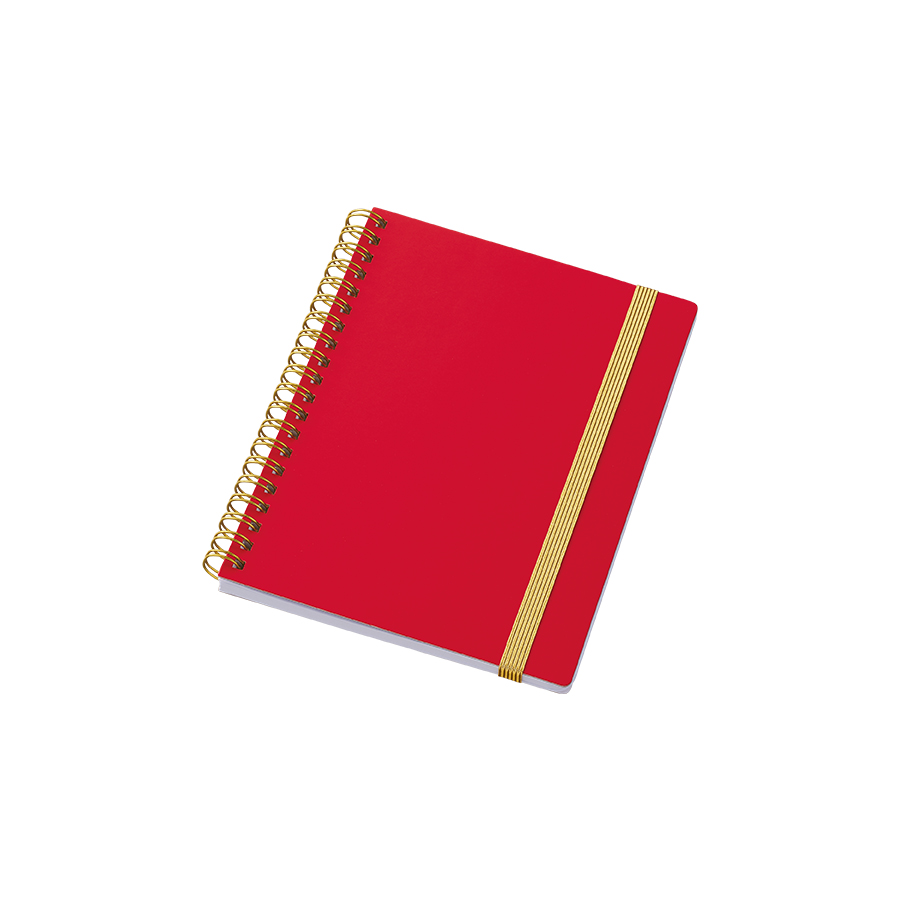 ゴールドリングハンディノート レッド