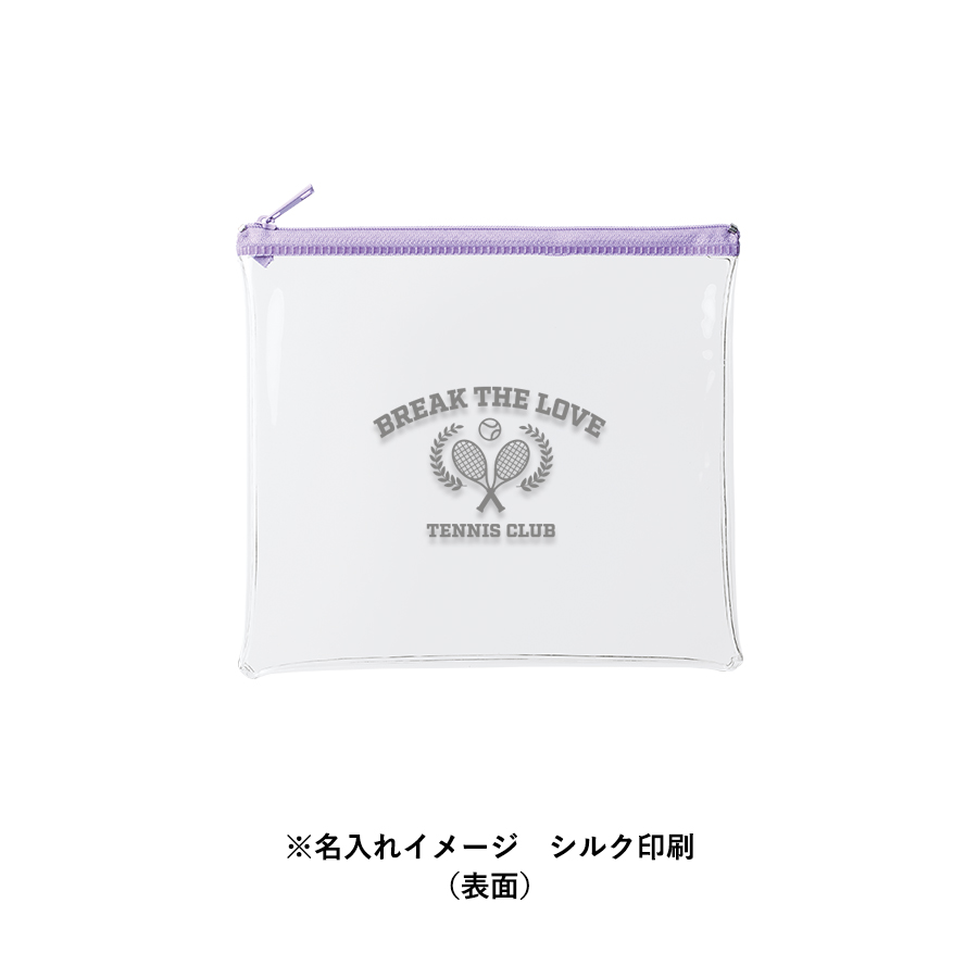 カラーファスナークリアポーチ(M)　ライトブルー（TP-0043-034）画像-12