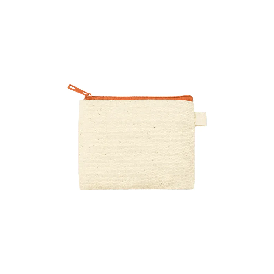 カラーファスナーキャンバスフラットポーチ(SS) オレンジ