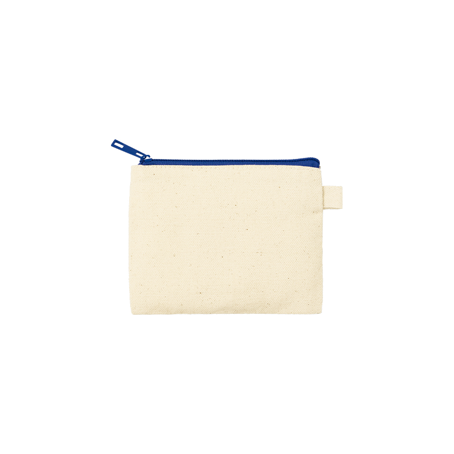 カラーファスナーキャンバスフラットポーチ(SS) ネイビー