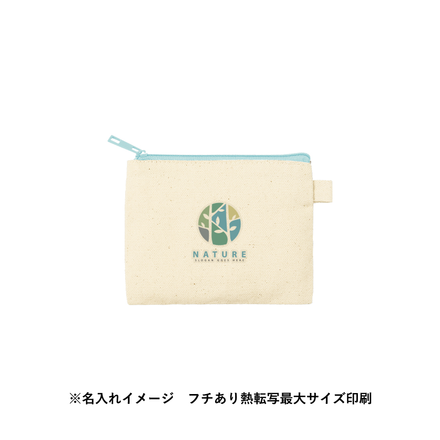 カラーファスナーキャンバスフラットポーチ(SS)　ネイビー（TP-0052-006）画像-8