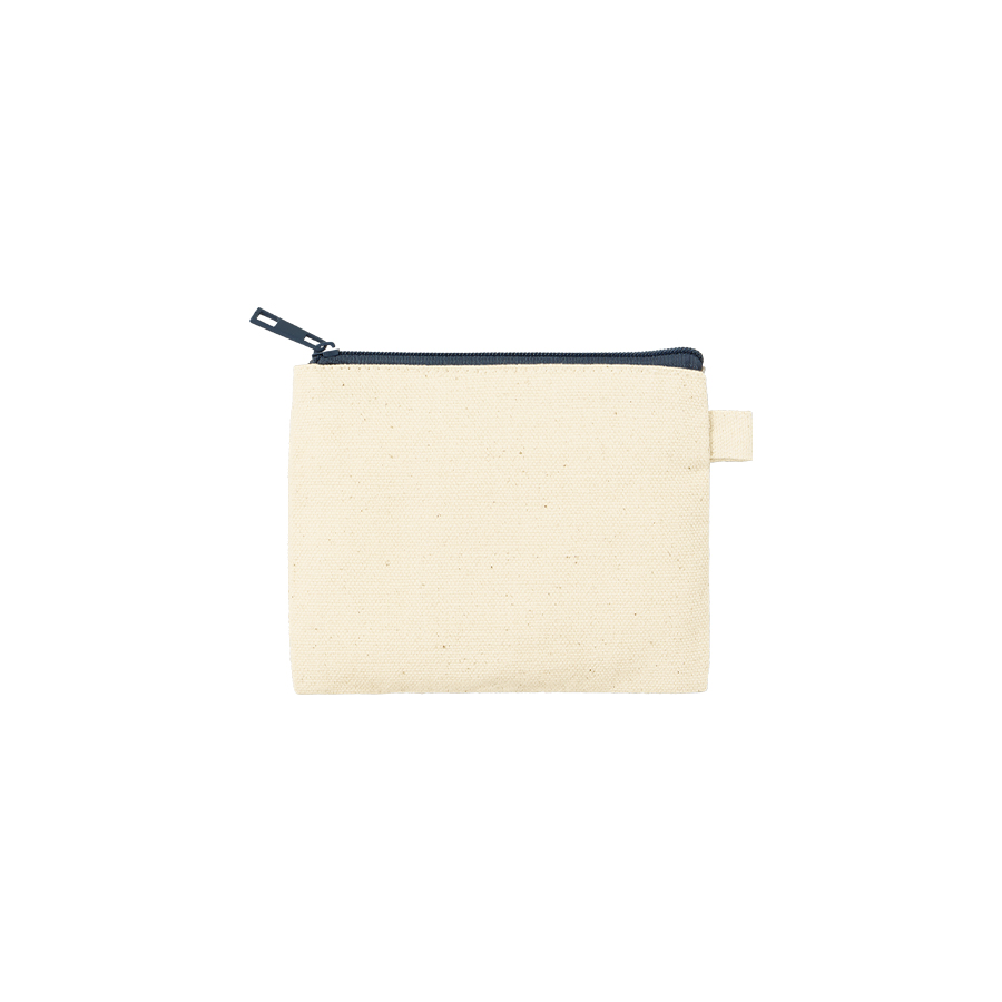 カラーファスナーキャンバスフラットポーチ(SS) チャコールブラック