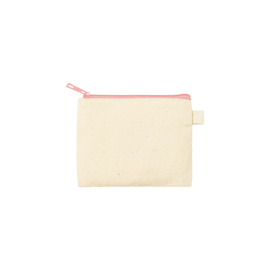 カラーファスナーキャンバスフラットポーチ(SS) ライトピンク