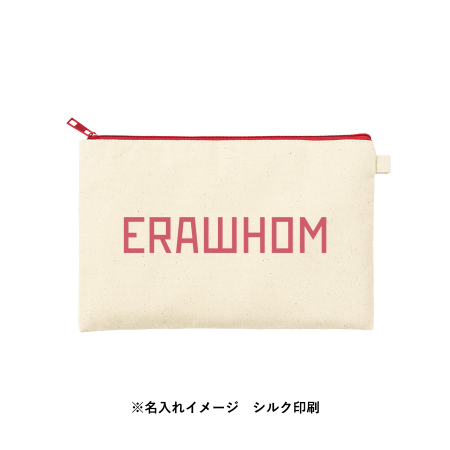 カラーファスナーキャンバスフラットポーチ(M)　パープル（TP-0054-013）画像-6