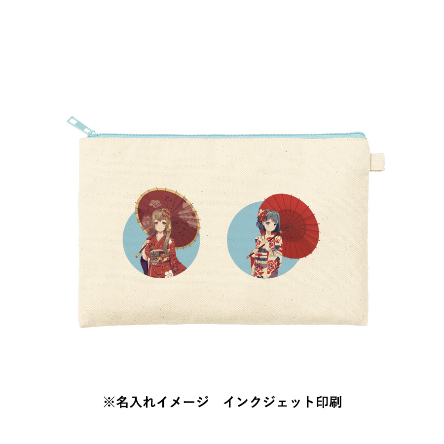 カラーファスナーキャンバスフラットポーチ(M)　パープル（TP-0054-013）画像-8