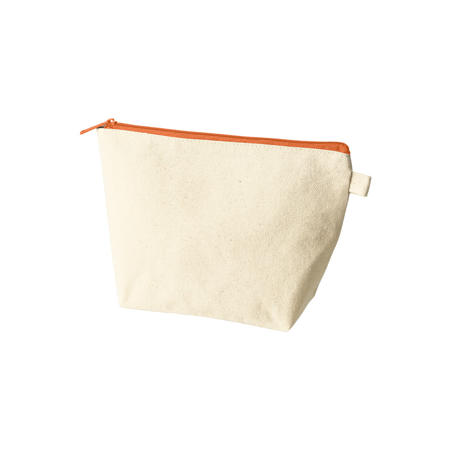 カラーファスナーキャンバスデイリーポーチ オレンジ