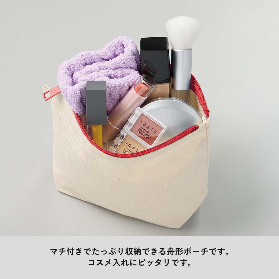 カラーファスナーキャンバスデイリーポーチ ネイビー(TP-0055-006)画像-6