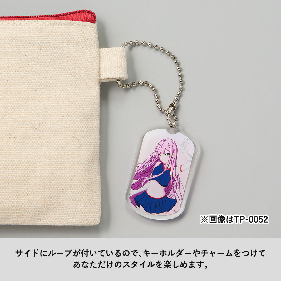 カラーファスナーキャンバスデイリーポーチ オリーブ(TP-0055-045)画像-7